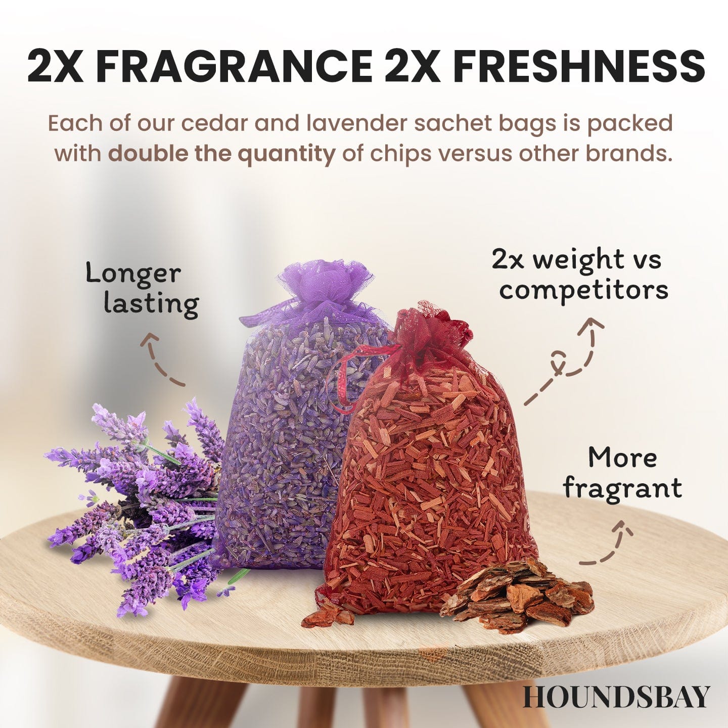 HOUNDSBAY Cedar and Lavender Sachets