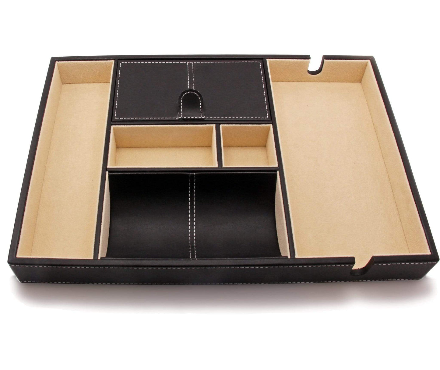 HOUNDSBAY Valet Organizer The Victory - Valet Tray for Men with Large Smartphone Charging Station