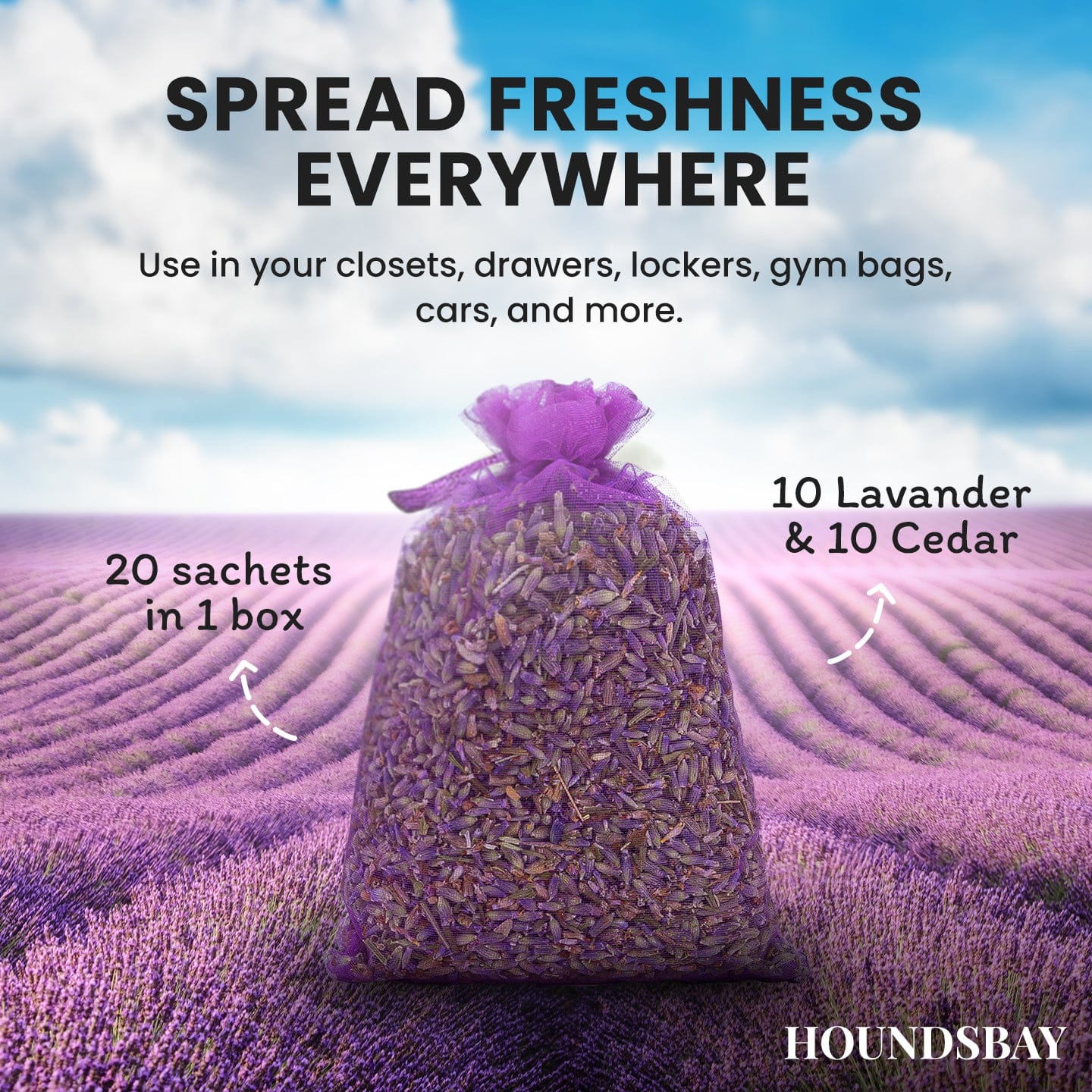 HOUNDSBAY Cedar and Lavender Sachets