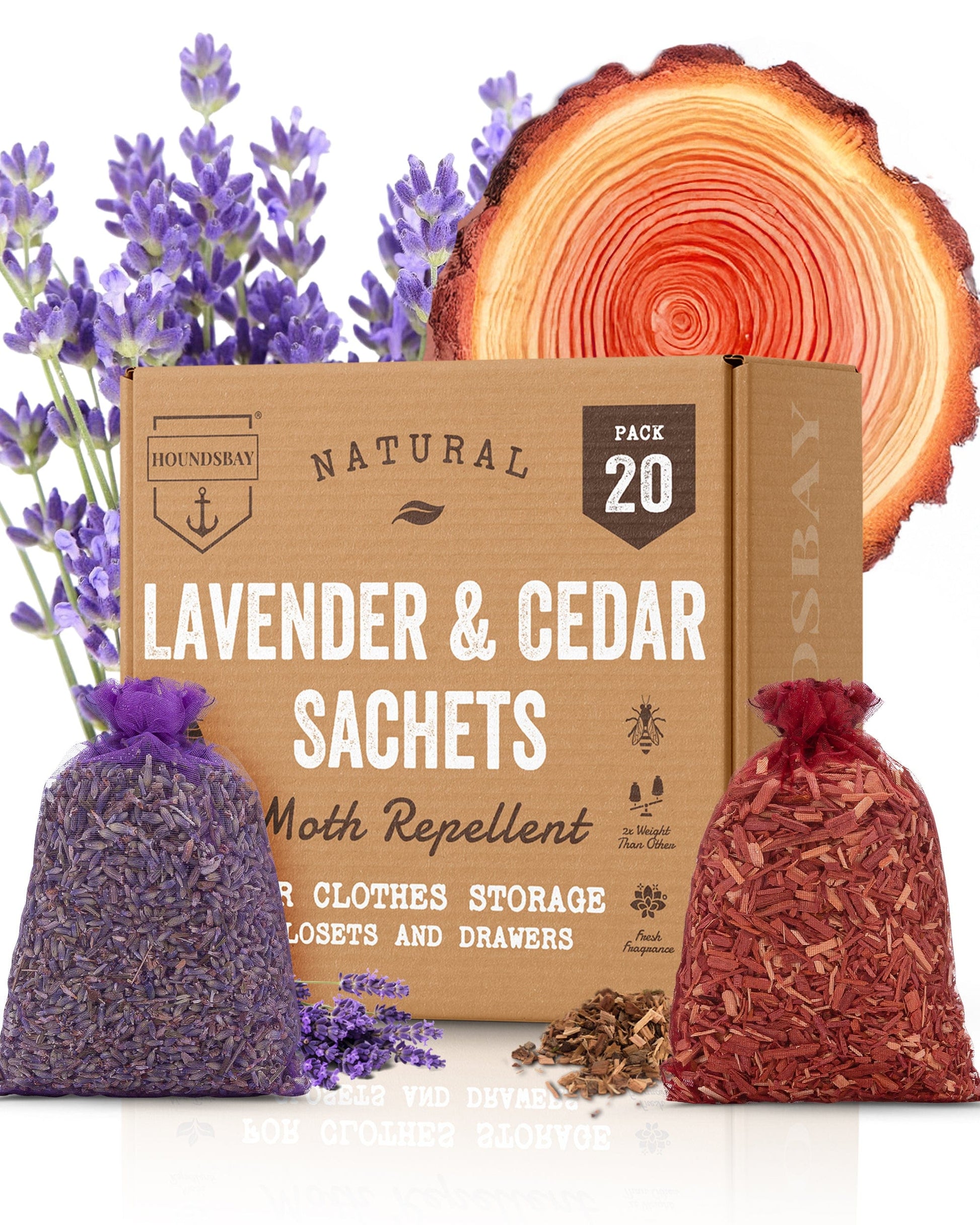 HOUNDSBAY Cedar and Lavender Sachets