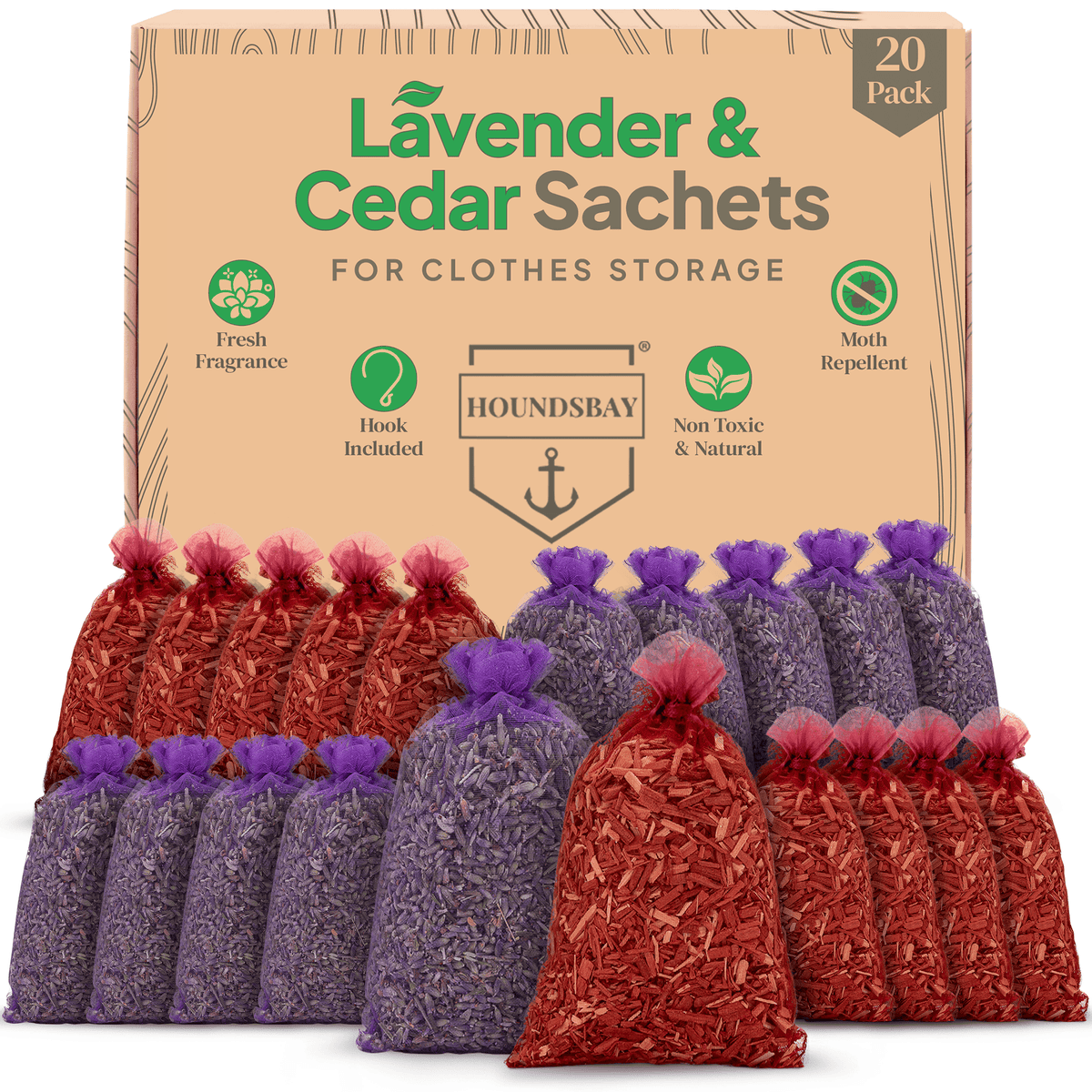 HOUNDSBAY Cedar and Lavender Sachets