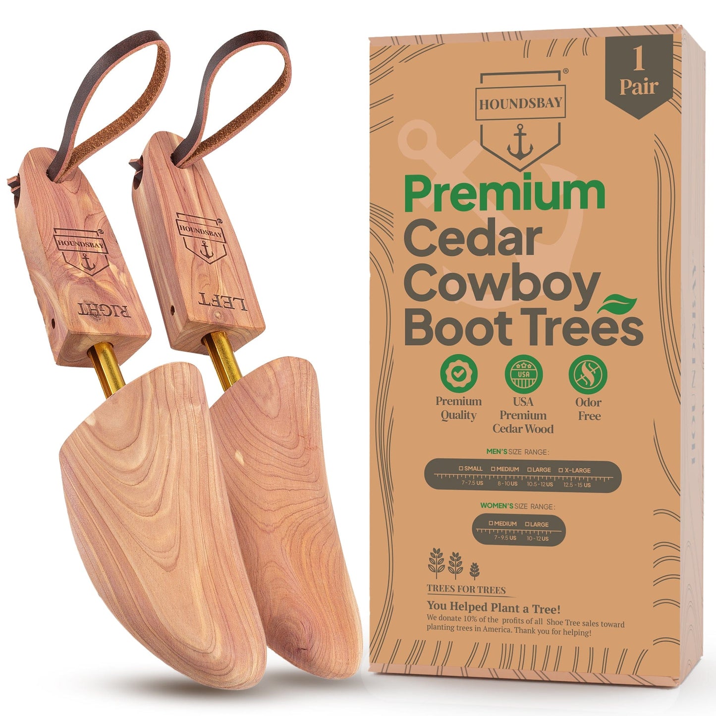 HOUNDSBAY Cedar Cowboy Boot Trees