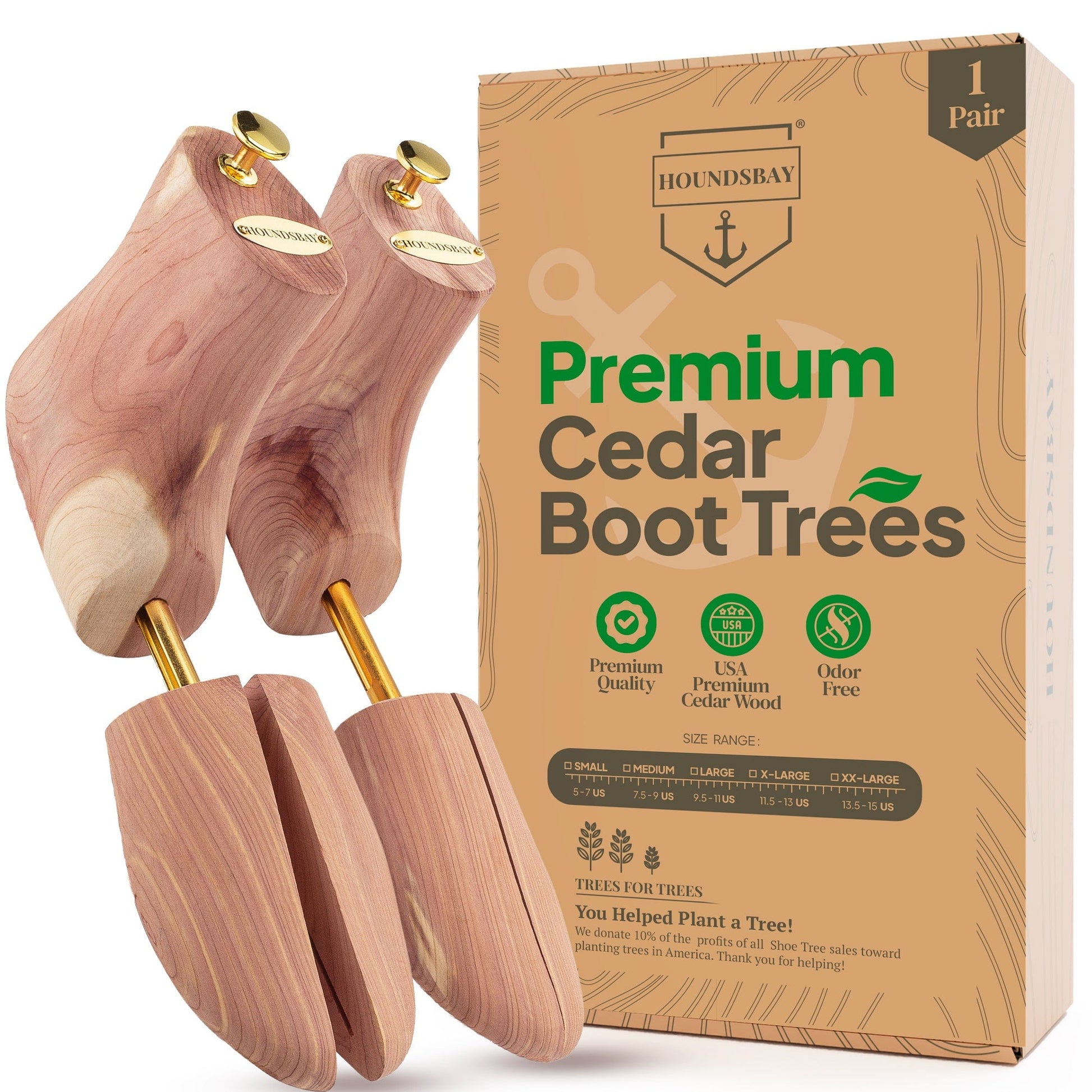 HOUNDSBAY Shoe & Garment Care Cedar Boot Trees