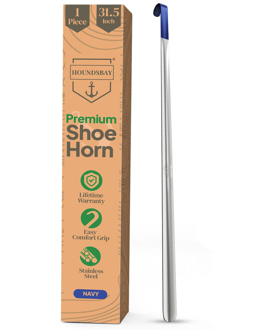 HOUNDSBAY Shoe Horn Extra-Long Handled Metal Shoe Horn