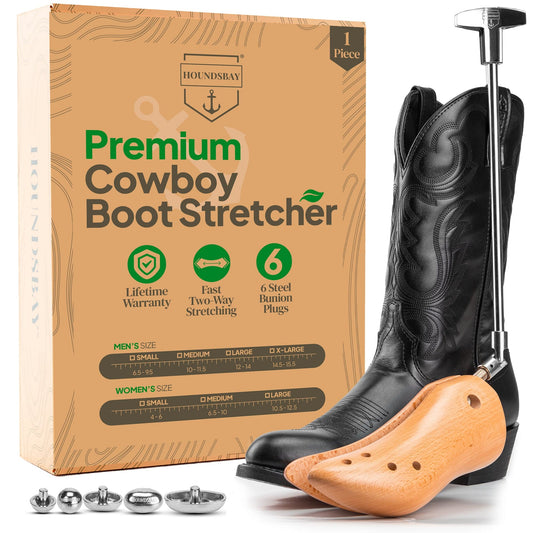 HOUNDSBAY Shoe Stretcher Bloodhound- Heavy Duty Western & Cowboy Boot Stretcher