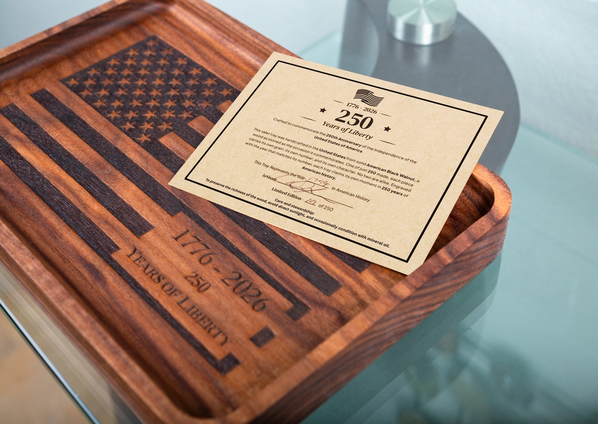 HOUNDSBAY Valet Organizer The Freedom Tray 1776-2026 - Limted Edition - America 250
