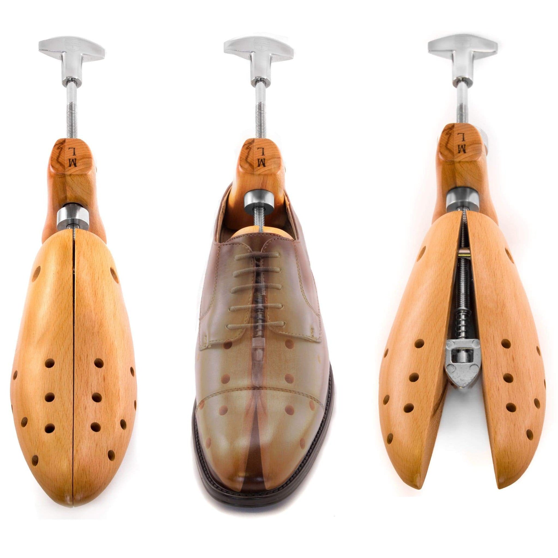 HOUNDSBAY Shoe Stretcher Bulldog - Heavy-Duty Wood & Metal 2-Way Premium Shoe Stretcher