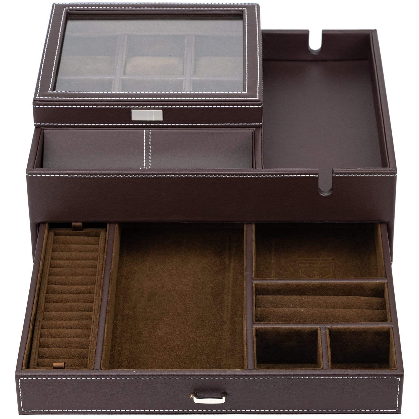 HOUNDSBAY Valet Organizer Ring, Cufflink, and Jewelry Tray for Admiral, Commander, and Victory Valets