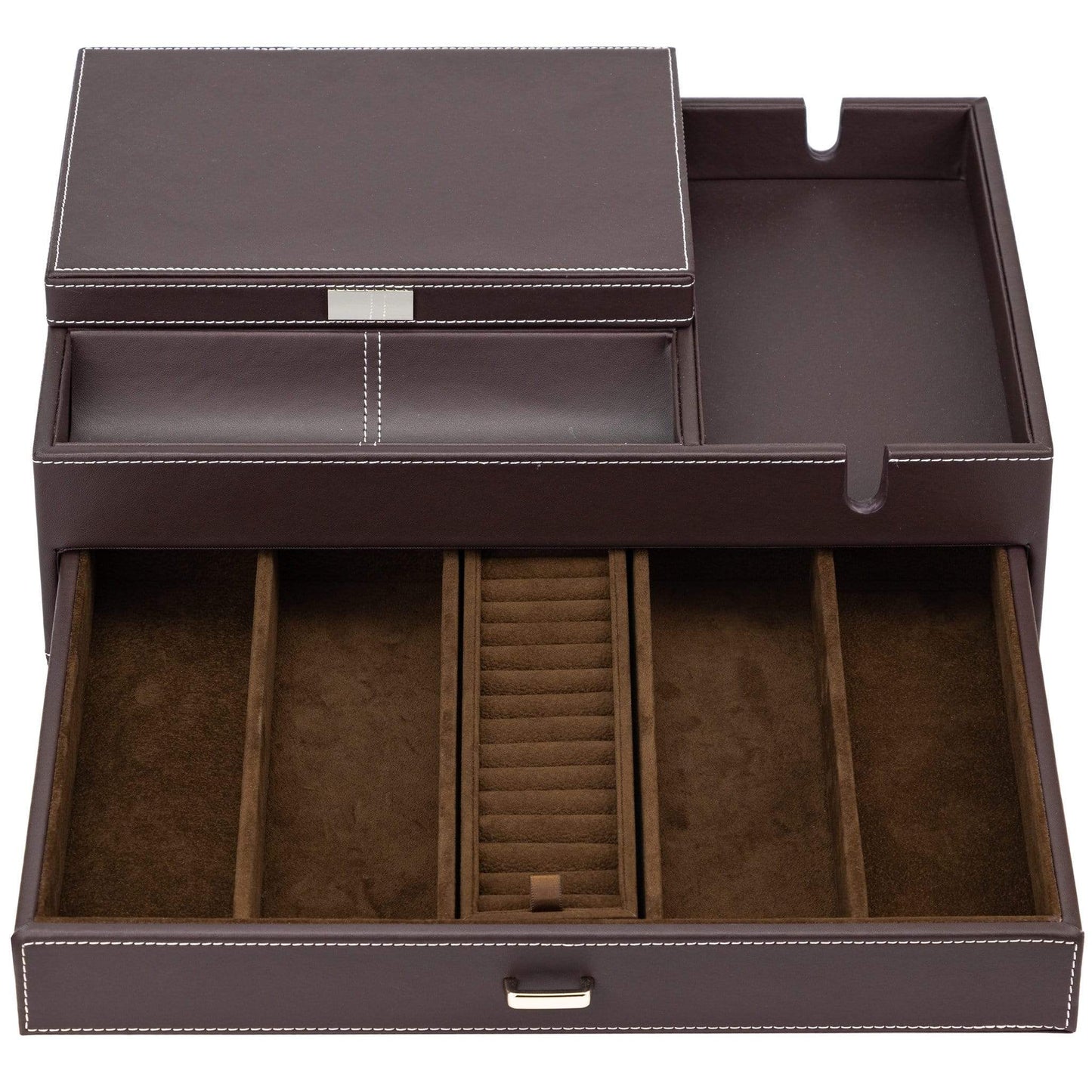 HOUNDSBAY Valet Organizer Ring, Cufflink, and Jewelry Tray for Admiral, Commander, and Victory Valets