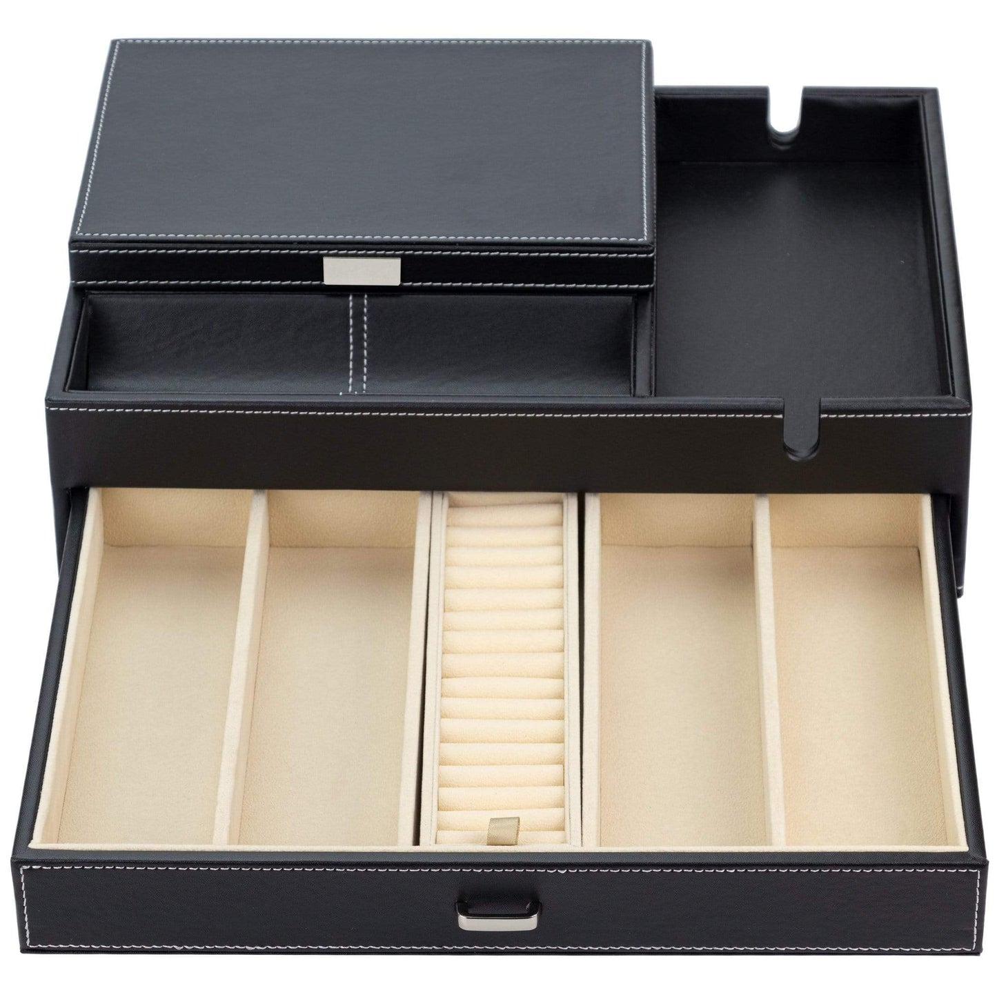 HOUNDSBAY Valet Organizer Ring, Cufflink, and Jewelry Tray for Admiral, Commander, and Victory Valets