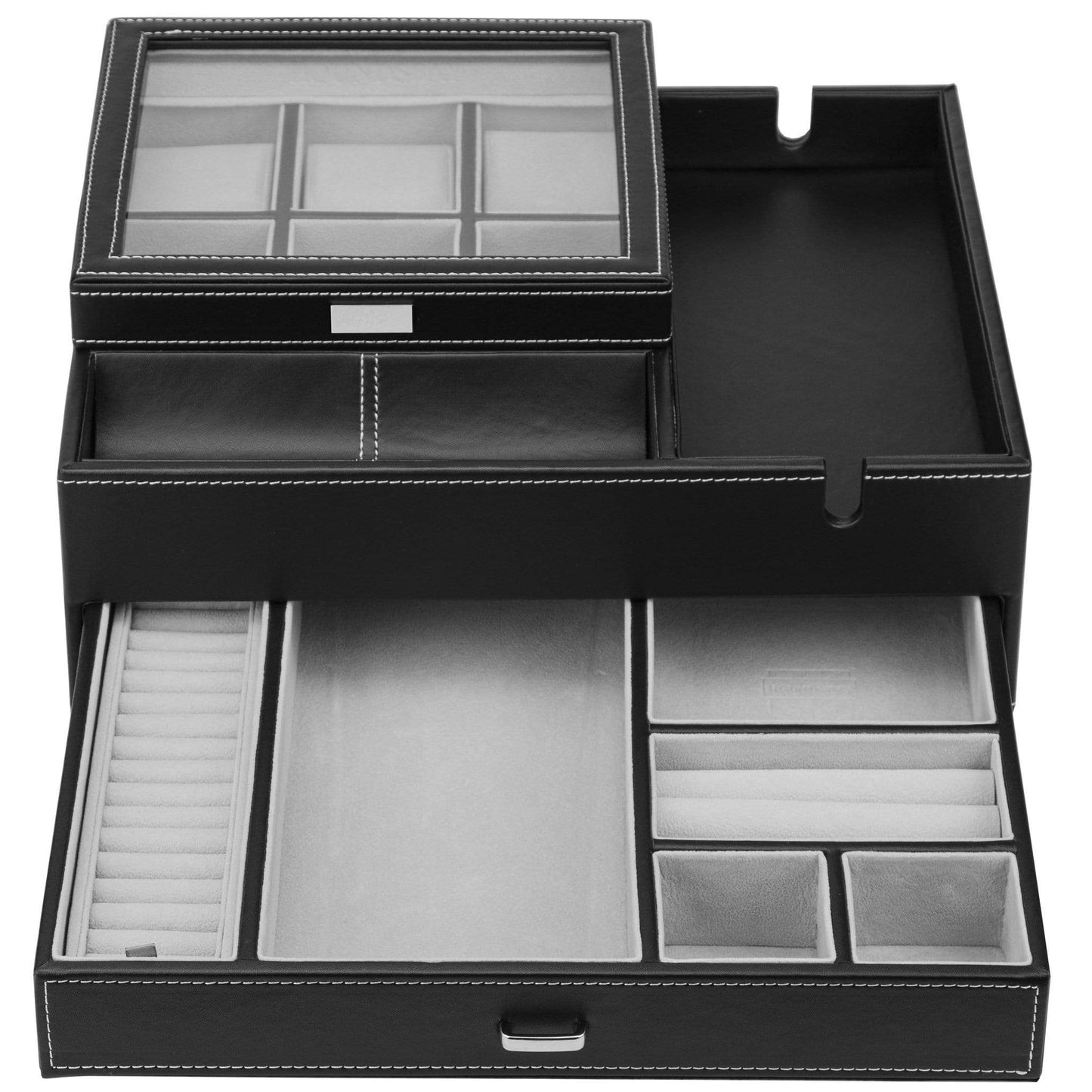 HOUNDSBAY Valet Organizer Ring, Cufflink, and Jewelry Tray for Admiral, Commander, and Victory Valets