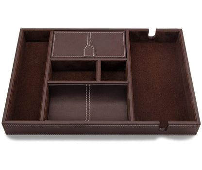 HOUNDSBAY Valet Organizer The Victory - Valet Tray for Men with Large Smartphone Charging Station